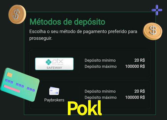 O cassino Pokl oferece uma grande variedade de métodos de pagamento